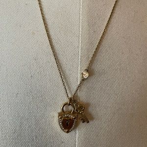 Gold lock and key Juicy Couture necklace